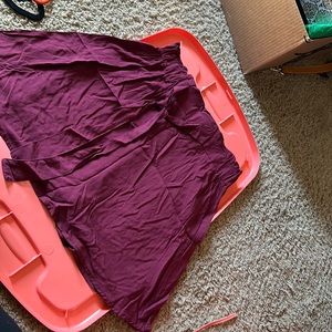 Burgundy mini skirt
